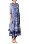 Ritu Kumar Blue Printed Layered Anarkali Kurta Set Online at Aza Fashions Ritu Kumar_Blue Printed Layered Anarkali Kurta Set _Online_at_Aza_Fashions