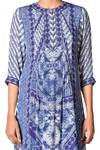 Shop Ritu Kumar Blue Printed Layered Anarkali Kurta Set Online at Aza Fashions Shop_Ritu Kumar_Blue Printed Layered Anarkali Kurta Set _Online_at_Aza_Fashions