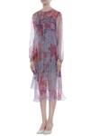 Buy_Saaksha & Kinni_Grey Abstratc Print Sheer Tunic_Online_at_Aza_Fashions