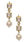 Shop_Anjali Jain_Gold Plated Kundan Bead Necklace And Earring Set_Online_at_Aza_Fashions