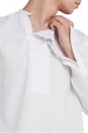 Buy Son Of A Noble Snob White Linen Loop Hole Buttons Cuff Sleeve Short Kurta Online at Aza Fashions Buy_Son Of A Noble Snob_White Linen Loop Hole Buttons Cuff Sleeve Short Kurta_Online_at_Aza_Fashions