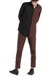 Buy_Son Of A Noble Snob_Black Linen Contrast Panel Shirt_at_Aza_Fashions