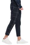 Son of A Noble Snob_Black Check Print Trouser Pant_Online_at_Aza_Fashions