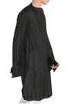Son Of A Noble Snob_Black Cotton Plain Asymmetric Placket Kurta Set_Online_at_Aza_Fashions