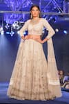 Buy_House of Kotwara_White Embellished U Neck Embroidered Lehenga Set  _at_Aza_Fashions