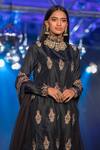 Buy_House Of Kotwara_Black Zardozi Embroidered Kurta With Sharara And Dupatta_Online_at_Aza_Fashions