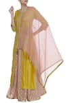 Buy_Kritika Dawar_Yellow Kurta-chanderi Embroidered Zari Kurta Lehenga Set _at_Aza_Fashions