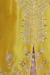 Kritika Dawar_Yellow Kurta-chanderi Embroidered Zari Kurta Lehenga Set _at_Aza_Fashions