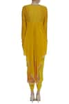 Shop_Jajobaa_Yellow Embroidered Kurta With Dhoti Pant_at_Aza_Fashions