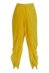 Shop_Jajobaa_Yellow Embroidered Kurta With Dhoti Pant_Online_at_Aza_Fashions