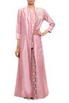 Buy_Asha Gautam_Pink Kurta With Palazzo And Embroidered Jacket_at_Aza_Fashions