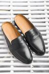 Buy_Dmodot_Black Plain Flat Slip-on Style Shoes _Online_at_Aza_Fashions