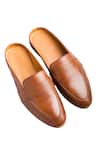 Buy_Dmodot_Brown Plain Slip-on Style Flat Shoes _at_Aza_Fashions