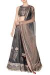 RI.Ritu Kumar_Black Embroidered Lehenga Set _Online_at_Aza_Fashions