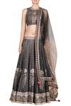 Shop_RI.Ritu Kumar_Black Embroidered Lehenga Set _Online_at_Aza_Fashions