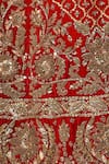 RI.Ritu Kumar_Red Sequin Embroidered Bridal Lehenga Set _at_Aza_Fashions