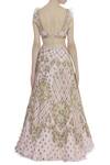 Shop_Riddhi Majithia_Pink Silk Embroidery Sequin Round Bridal Lehenga Set _at_Aza_Fashions