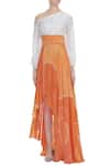 Shop_Vedika M_White Silk Asymmetric Printed Dress _Online_at_Aza_Fashions