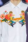 Buy MR. Ajay Kumar White Cotton Anchor And Floral Printed Shirt Online at Aza Fashions Buy_MR. Ajay Kumar_White Cotton Anchor And Floral Printed Shirt _Online_at_Aza_Fashions