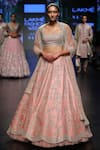 Buy_Anushree Reddy_Pink Embroidered Lehenga Set_at_Aza_Fashions