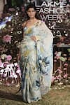 Buy_Anita Dongre_Floral Printed Saree With Sequin Blouse_at_Aza_Fashions