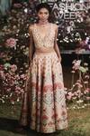 Buy_Anita Dongre_Printed Crop Top Lehenga With Stole_at_Aza_Fashions