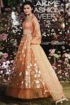 Buy_Anita Dongre_Floral Motif Print Layered Lehenga Set_at_Aza_Fashions