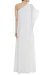 Shop_Gauri & Nainika_White One Shoulder Gown_at_Aza_Fashions