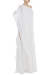 Gauri & Nainika_White One Shoulder Gown _Online_at_Aza_Fashions
