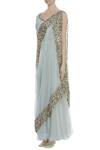 Rococo_Blue Embroidered Lehenga Set_Online_at_Aza_Fashions