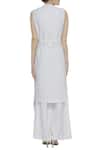 Shop_Vidhi Wadhwani_Off White Sleeveless Jacket With Metallic Applique_at_Aza_Fashions