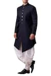 Kommal Sood_Blue Terry-rayon Sherwani Dhoti Pant Set  _Online_at_Aza_Fashions