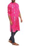 Buy_Masaba_Pink Tropical Banana Sapling Motif Print Kurta_at_Aza_Fashions