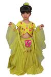 Buy_Kirti Agarwal - Pret N Couture_Yellow Silk, Cotton, Silk, Lehenga With Dupatta And Blouse _at_Aza_Fashions