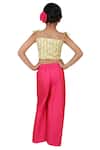 Buy_Kirti Agarwal - Pret N Couture_Pink Printed Jacket Palazzo Set For Girls_Online_at_Aza_Fashions