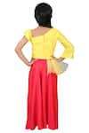 Shop_Kirti Agarwal - Pret N Couture_Yellow Cotton, Silk Tassels, Mirrors, Applique Top With Dhoti Skirt _at_Aza_Fashions