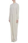 Padma Raj Keshri_White Button Front Jumpsuit_Online_at_Aza_Fashions