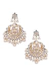 Buy_Posh by Rathore_Gold Plated Kundan Chandbali Earrings_at_Aza_Fashions