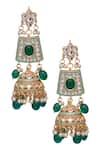 Shop_Posh by Rathore_Kundan Necklace,earrings And Mangtikka Set_Online_at_Aza_Fashions