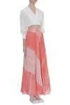 Vedika M_White Hand Painted Skirt Set_Online_at_Aza_Fashions