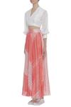 Buy_Vedika M_White Hand Painted Skirt Set_Online_at_Aza_Fashions