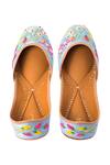 Buy_Shilpsutra_Blue Floral-embroidered-juttis_at_Aza_Fashions