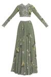 Buy_Mahima Mahajan_Green Round Printed Lehenga Set_Online_at_Aza_Fashions