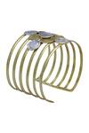 Masaya Jewellery_Gold Plated Floral Cuff Bracelet _Online_at_Aza_Fashions