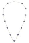 Buy_Masaya Jewellery_Black Stone Studded Chain Necklace_at_Aza_Fashions