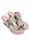 Buy_Aprajita Toor_Pink Cutwork Wedges_at_Aza_Fashions