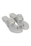 Buy_Aprajita Toor_Silver Kolhapuri Sandals_at_Aza_Fashions