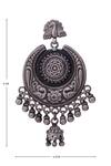 Shop_Motifs by Surabhi Didwania_Silver Plated Peacock Head Chandbalis_Online_at_Aza_Fashions