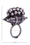 Shop_Motifs by Surabhi Didwania_Silver Plated Bead Ring_Online_at_Aza_Fashions