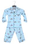 Buy Pixiefly Blue Sheep Print Pyjama Set at Aza Fashions Buy_Pixiefly_Blue Sheep Print Pyjama Set _at_Aza_Fashions